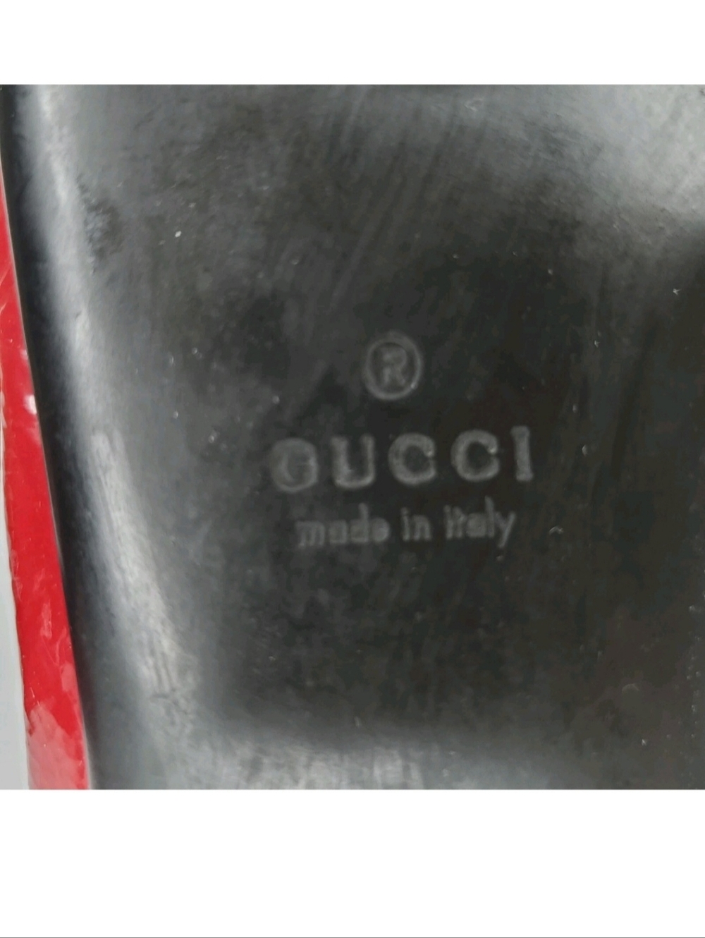 Gucci Red Patent Leather Web Stripe Ballet Flats - Picture 7 of 9
